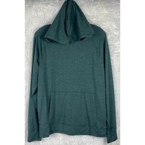 Runway Boys XL 16/18 Quick Dry Moisture Wicking Hooded Green Shirt Long Sleeve